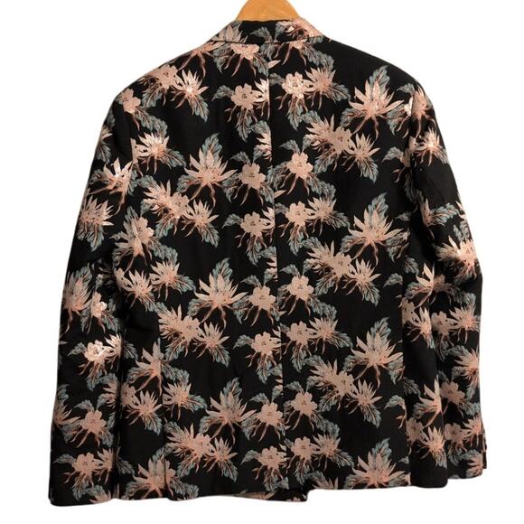 ASOS Men’s Floral Jacquard Blazer Black Size 42 Like New - Picture 6 of 6